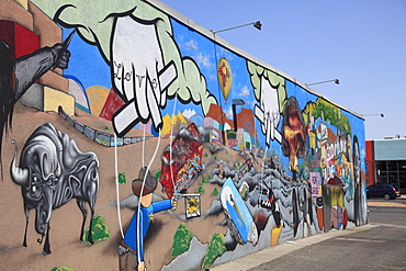 Mural, Nob Hill, Central Avenue, Route 66, Albuquerque, New Mexico, United States of America, North America