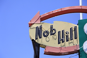 Retro Sign, Nob Hill, Central Avenue, Route 66, Albuquerque, New Mexico, United States of America, North America