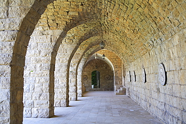 Stone corridor, Palace of Beiteddine, Lebanon, Middle East