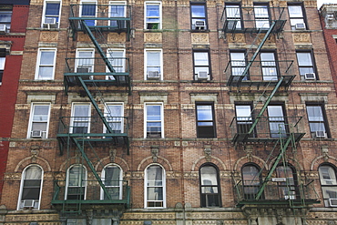 Buildings featured on cover of Led Zeppelin album Physical Graffiti, St. Marks Place, East Village, Manhattan, New York City, United States of America, North America