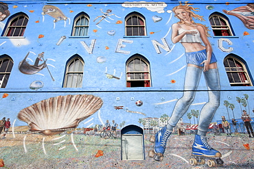 Mural, Venice Beach, Los Angeles, California, United States of America, North America