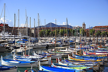 Port Lympia, Harbor, Nice, Alpes Maritimes, Cote d'Azur, Provence, French Riviera, France, Europe