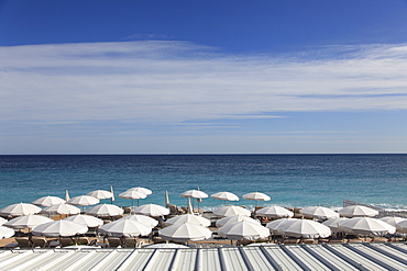 Beach, Nice, Alpes Maritimes, Cote d'Azur, French Riviera, Provence, France, Mediterranean, Europe