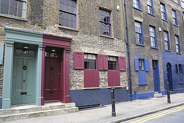 Historic Huguenot houses dating from the 18th century, Spitalfields, East End, London, England, United Kingdom, Europe