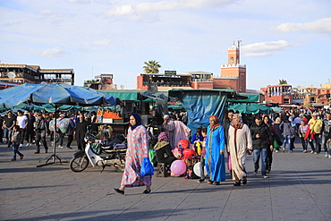 Jemaa el Fna (Djema Djemaa Fnaa) Square, UNESCO World Heritage Site, Marrakesh (Marrakech), Morocco, North Africa, Africa