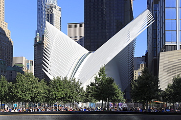 Oculus, architect Santiago Calatrava, World Trade Center Transportation Hub, Financial District, Manhattan, New York City, United States of America, North America