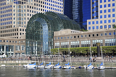 Winter Garden Atrium, World Financial Center Plaza, Brookfield Place, North Cove Marina, Manhattan, New York City, United States of America, North America