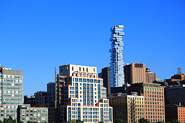 Tribeca, Jenga Tower, designed by architect Herzog and de Meuron, Lower Manhattan, New York City, United States of America, North America