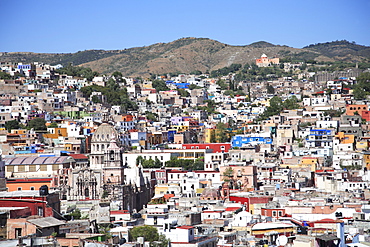 Overview, colonial architecture, Guanajuato, UNESCO World Heritage Site, Guanajuato State, Mexico, North America