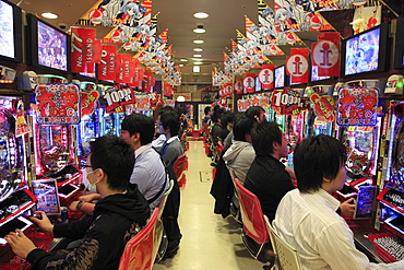 Pachinko parlor, Electric Town, Akihabara, Tokyo, Japan, Asia