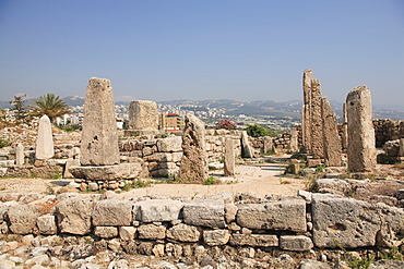 Temple of Obelisks, ancient ruins, Byblos, UNESCO World Heritage Site, Jbail, Lebanon, Middle East