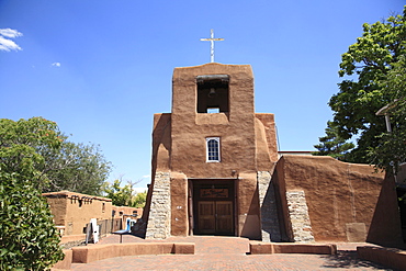 San Miguel Mission Church, oldest church in the United States, Santa Fe, New Mexico, United States of America, North America