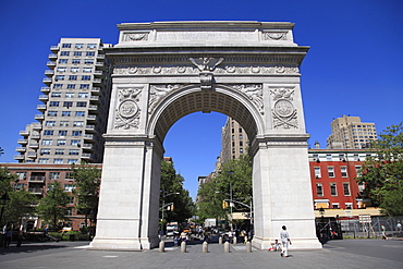 Washington Square Park, Washington Square Arch, Greenwich Village, West Village, Manhattan, New York City,  United States of America, North America