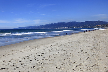 Beach, Santa Monica, Malibu Mountains, Los Angeles, California, United States of America, North America