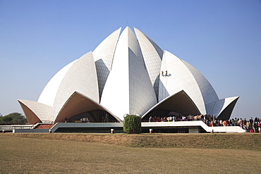 Lotus flower temple, Bahai Temple, New Delhi, India, Asia