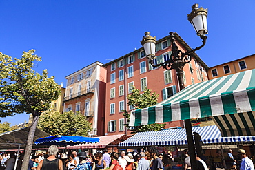 Market, Cours Saleya, Nice, Alpes-Maritimes, Provence, Cote d'Azur, French Riviera, France, Europe