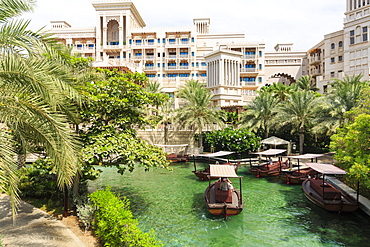 Dhows cruise around the Madinat Jumeirah Hotel, Dubai, United Arab Emirates, Middle East 