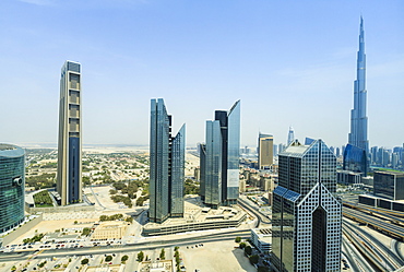 Burj Khalifa and city skyline, Dubai, United Arab Emirates, Middle East 