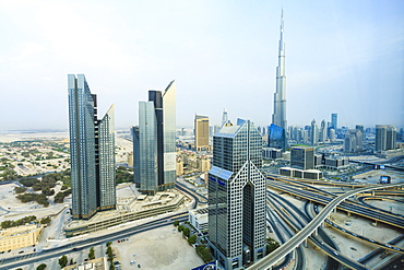 Burj Khalifa and city skyline, Downtown, Dubai, United Arab Emirates, Middle East 