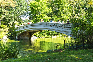 Bow Bridge over The Lake, Central Park, Manhattan, New York City, New York, United States of America, North America