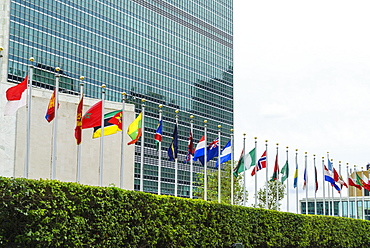 United Nations Headquarters, The United Nations Secretariat Building, Manhattan, New York City, New York, United States of America, North America