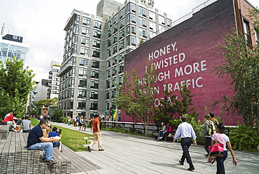 High Line public park, Meatpacking District, New York City, New York, United States of America, North America