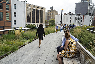 High Line public park, Meatpacking District, New York City, New York, United States of America, North America