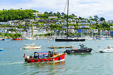 Kingswear and River Dart viewed from Dartmouth, Devon, England, United Kingdom, Europe