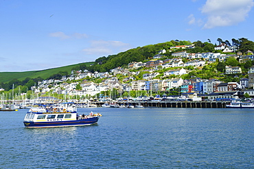 Kingswear and River Dart viewed from Dartmouth, Devon, England, United Kingdom, Europe