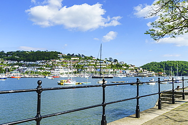 Kingswear and River Dart viewed from Dartmouth, Devon, England, United Kingdom, Europe