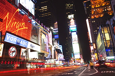 Times Square at night, Midtown, Manhattan, New York City, New York, United States of America, North America