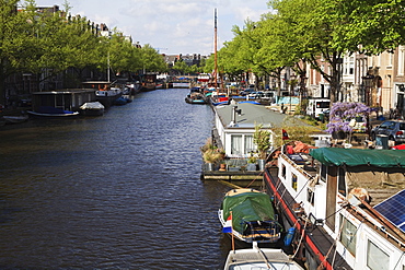 Houseboats, Amsterdam, Netherlands, Europe