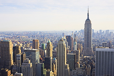 Empire State Building and Manhattan cityscape, New York City, New York, United States of America, North America