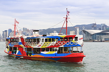 Star ferry on Victoria Harbour, Hong Kong, China, Asia