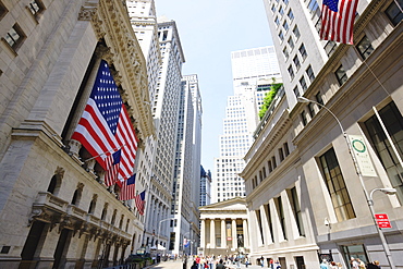 The New York Stock Exchange, Broad Street, Wall Street, Manhattan, New York City, New York, United States of America, North America