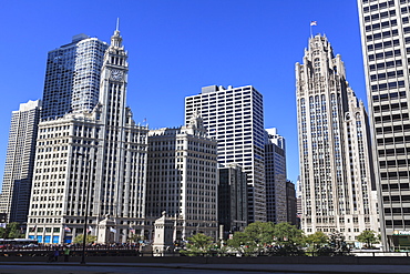 Wrigley Building and Tribune Tower, Chicago, Illinois, United States of America, North America