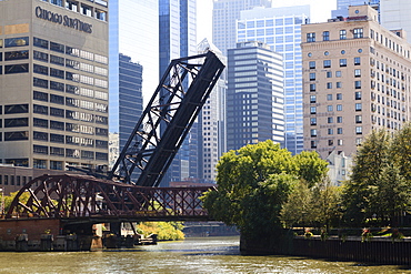 Chicago River scene, Chicago, Illinois, United States of America, North America