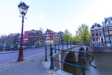 Bridge on Keizersgracht canal, Amsterdam, Netherlands, Europe 