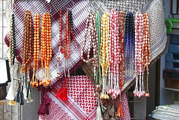 Middle Eastern scarves and beads, Doha, Qatar, Middle East