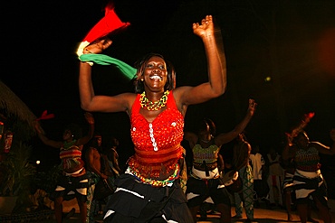 Senegalese dancer, Saly, Thies, Senegal, West Africa, Africa