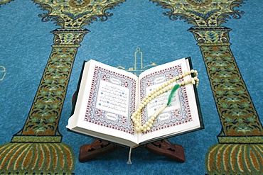 Koran and prayer beads, Lyon, Rhone, France, Europe