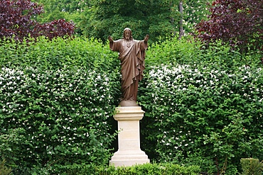 Sculpture in the Paris Foreign Missions HQ garden, Paris, France, Europe