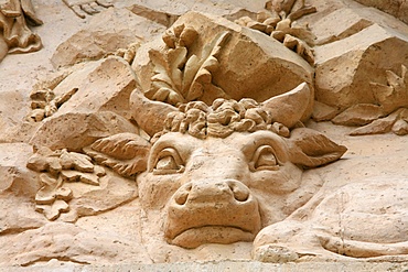 Detail of Abraham's sacrifice, Saint Michel basilica, Bordeaux, Gironde, Aquitaine, France, Europe