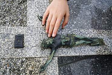 Hand on Cross, Chedde, Haute Savoie, France, Europe