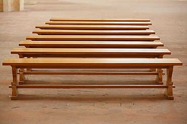 Brou royal monastery benches, Bourg en Bresse, Ain, France, Europe