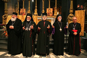 Middle East Christian patriarchs in Saint Sulpice church, Paris, France, Europe