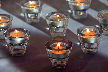 Detail of several of the 13 candles for a Bar Mitzvah, Paris, France, Europe