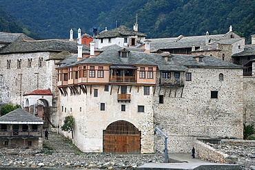 Xenophondos monastery on Mount Athos, Mount Athos, UNESCO World Heritage Site, Greece, Europe