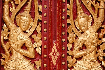 Buddhist deities at Wat Siphoutthabath, Luang Prabang, Laos, Indochina, Southeast Asia, Asia