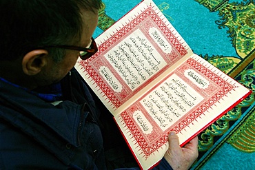 Koran reading at the Lyon great mosque, Lyon, Rhone, France, Europe